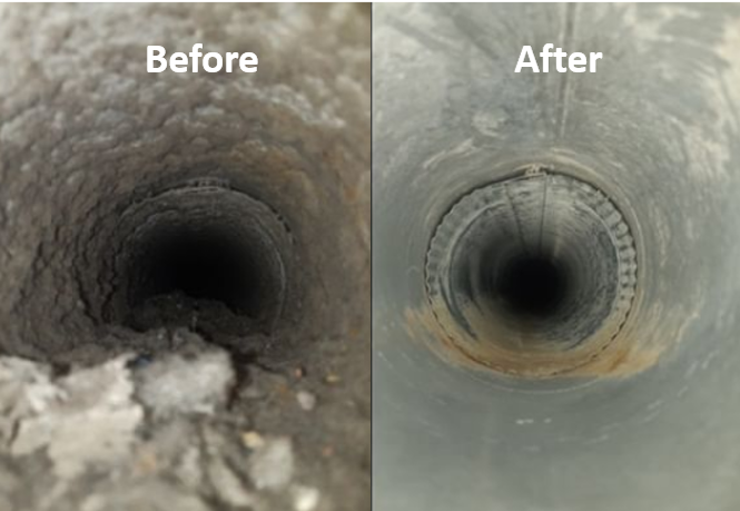 Home duct cleaning comparison dirty and clena